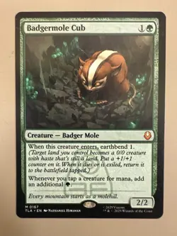 [NM] Magic the Gathering Badgermole Cub (Foil) [M 0167] - Image 1