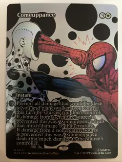 FOIL Comeuppance Borderless Poster NM/M Marvel Spiderman MTG 0001 M - Image 1