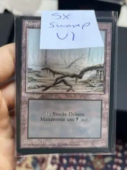 5x German Fbb Swamp • Unplayed / Mostly Clean • Basic Land • Mtg - Image 5