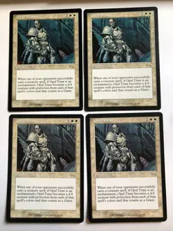 Opal Titan X4 Urza’s Saga Ex Condition See Pics Front Back MTG - Image 1