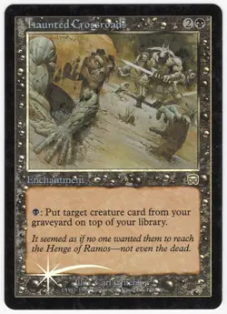 Haunted Crossroads 1999 Mercadian Masques FOIL Black Enchantment MTG NM AZ1 - Image 1