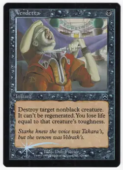 Vendetta 1999 Mercadian Masques FOIL Black Common Instant MTG NM AZ1 - Image 1