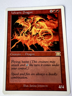 MTG Magic The Gathering Sixth Volcanic Dragon Rare LP - Image 1