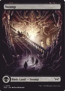 MTG Swamp (0274) - Full Art Normal NM Duskmourn: House of Horror Magic 274 - Image 1