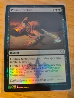 MTG Poison the Cup (FOIL) 103 Kaldheim M/NM Free UK P&P - Image 1
