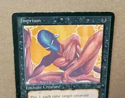 MTG TCG - Imprison - Legends - Rare 1994 ~ Moderately Played - Image 2