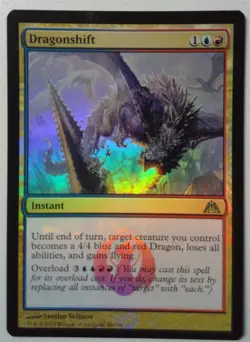 Dragonshift *FOIL Rare* Magic MtG x1 Dragon's Maze MISCUT (centering) - Image 1
