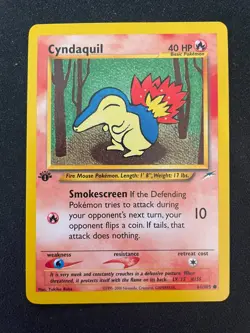 Cyndaquil 61/105 1st Edition Neo Destiny Pokemon TCG - LP+ - Image 1