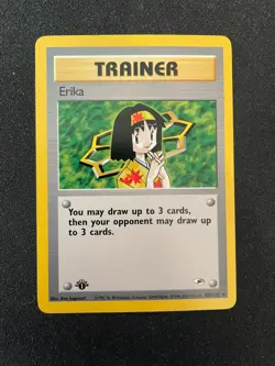 Erika 100/132 1st Edition Gym Heroes Non Holo Pokemon TCG - LP+ - Image 1