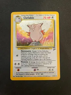 Clefable 5/130 Base Set 2 Holo Rare Pokemon TCG - LP+ - Image 1