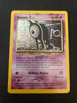 Unown [A] 14/75 Neo Discovery Holo Rare Pokemon TCG - LP+ - Image 1