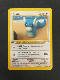 Dratini 63/105 1st Edition Neo Destiny Pokemon TCG - LP+ - Image 1