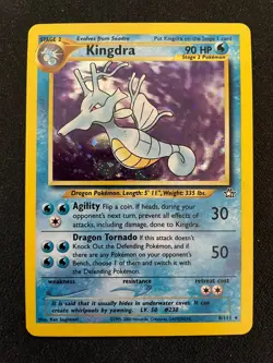 Kingdra 8/111 Neo Genesis Holo Rare Pokemon TCG - LP+ - Image 1