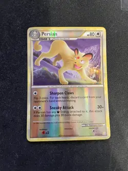 Persian 27/123 HeartGold SoulSilver Reverse Holo Pokemon TCG - LP+ - Image 1
