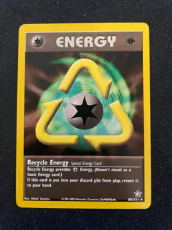 Recycle Energy 105/111 1st Edition Rare Neo Genesis Pokemon TCG - LP+ - Image 1
