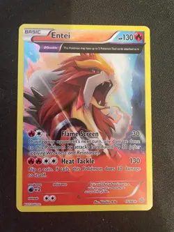 Entei 15/98 Full Art Holo Rare Ancient Origins Pokemon TCG - LP+ - Image 1