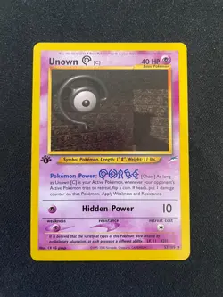 Unown C 57/105 Neo Destiny 1st Edition Pokemon TCG - LP+ - Image 1
