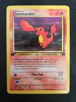Charmander 50/82 Team Rocket 1st Edition Pokemon TCG - LP+ - Image 1