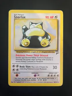 Snorlax 30/130 Base Set 2 Non Holo Pokemon TCG - MP - Image 1