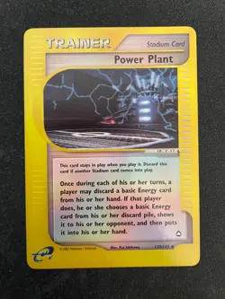 Power Plant 139/147 Reverse Holo Aquapolis Pokemon TCG - LP+ - Image 1