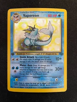 Pokemon TCG Vaporeon Jungle 12/64 Holo 1st Edition Holo Rare LP/MP - Image 1
