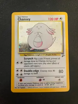 Chansey 3/130 Base Set 2 Holo Rare Pokemon TCG - LP+ - Image 1