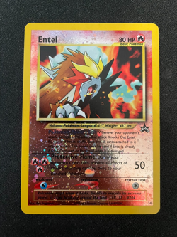 Entei WOTC Reverse Holo Black Star Promo 34 Pokemon TCG - LP - Image 1