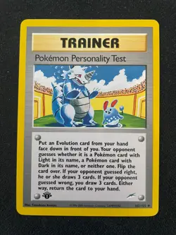 Pokemon Personality Test 102/105 1st Edition Neo Destiny Pokemon TCG - LP+ - Image 1