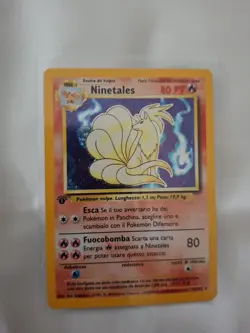 Pokemon Ninetales 12/102 Set Base Rara Holo Prima Edizione ITA Vintage 1999 - Image 1