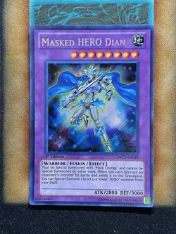 Yugioh Masked HERO Dian PRC1-EN019 Secret Rare 1st Ed NM - Image 1