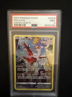 Pokemon Latias TCG Full Art Ultra Rare Holo Card GG20/GG70 Crown Zenith, PSA 9 - Image 1