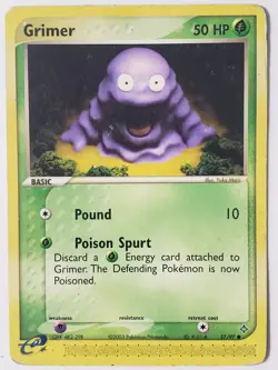 Grimer 57/97 HP - B2G1F Yuka Morii Clay EX Dragon Pokemon Card $2 Combined Ship - Image 1