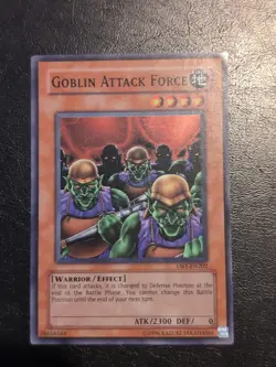 Yu-Gi-Oh! SUPER RARE CARD GOBLIN ATTACK FORCE DB1-EN202 LP - Image 1