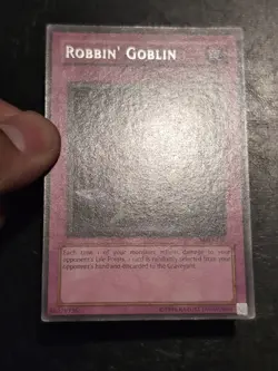 Yu-Gi-Oh! RARE CARD ROBBIN' GOBLIN MRD-135 1996 VINTAGE PRINT LP - Image 2