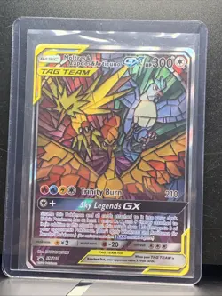 Pokemon TCG Moltres Zapdos Articuno GX SM210 Hidden Fate Promo Card - Image 1