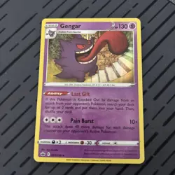 Pokemon TCG Sword & Shield Chilling Reign Gengar 057/198 Holo Rare Card - Image 1