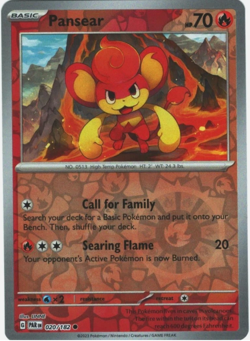 Pansear 020/182 | Paradox Rift | Common Reverse Holo | NM Pokemon Card - Image 1