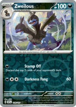 Zweilous 118/191 | Surging Sparks | Common Reverse Holo | NM Pokemon Card - Image 1