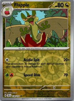 Flapple 139/191 | Surging Sparks | Uncommon | Reverse Holo | NM Pokemon Card - Image 1