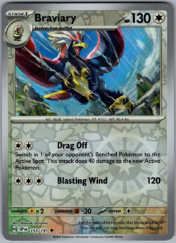 Braviary 153/191 | Surging Sparks | Uncommon Reverse Holo NM Pokemon Card - Image 1