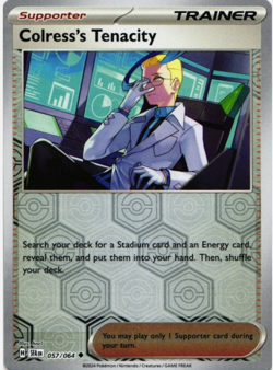 Colress’s Tenacity 057/064 Shrouded Fable Trainer Pokemon Card NM Reverse Holo - Image 1