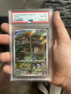 PSA 10 Litten 075/071 AR Art Rare Cyber Judge sv5M Pokemon Card - Image 1