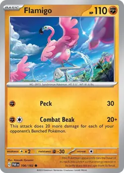 Flamigo 106/182 | Paradox Rift | Common Non Holo | NM Pokemon Card - Image 1