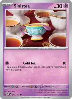 Sinistea 097/197 | Obsidian Flames | Common Non Holo | NM Pokemon Card - Image 1