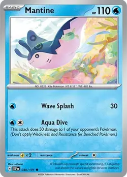 Mantine 040/191 | Surging Sparks | Common Non Holo | NM Pokemon Card - Image 1
