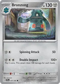 Bronzong 127/191 | Surging Sparks | Common Non Holo NM Pokemon Card - Image 1