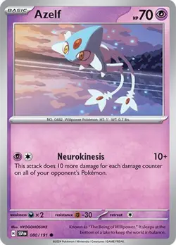 Azelf 080/191 | Surging Sparks | Common Non Holo NM Pokemon Card - Image 1