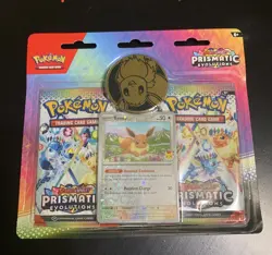 Pokemon Prismatic Evolutions 2-Pack Blister w/ 2025 Eevee Pokemon Day Promo Card - Image 1