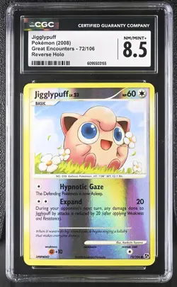 CGC 8.5 Jigglypuff 72/106 Reverse Holo Great Encounters Pokemon Card - Image 1