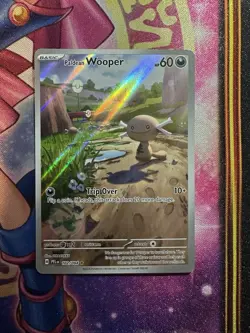 Paldean Wooper 102/094 PFL Illustration Rare Phantasmal Flames Pokemon Card NM - Image 1